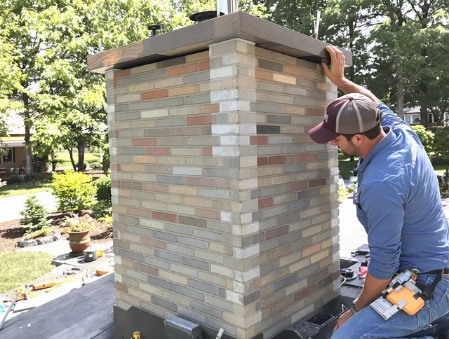 Storrs Chimney Sweep completing a modern chimney remodel in Storrs, CT