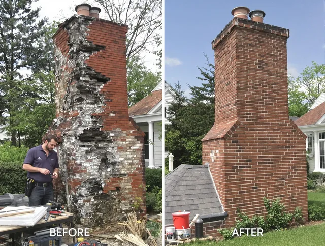 Storrs Chimney Sweep performing a full chimney restoration in Storrs, CT