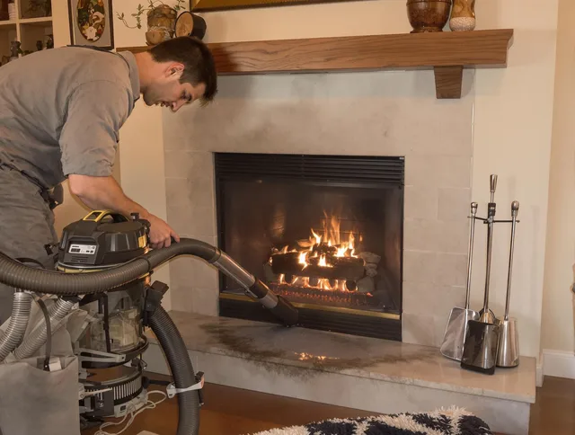 Routine fireplace upkeep by Storrs Chimney Sweep in Storrs, CT