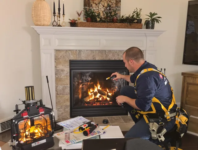 Safety-focused fireplace inspection by Storrs Chimney Sweep in Storrs, CT
