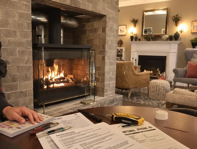 Storrs Chimney Sweep verifying fireplace safety measures in Storrs, CT